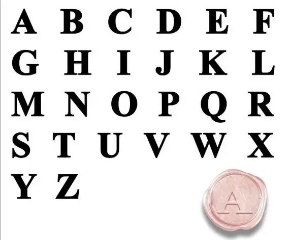 Индивидуальная монограмма 2-начальная индивидуальная восковая печать 1 &quotDie-# 369B