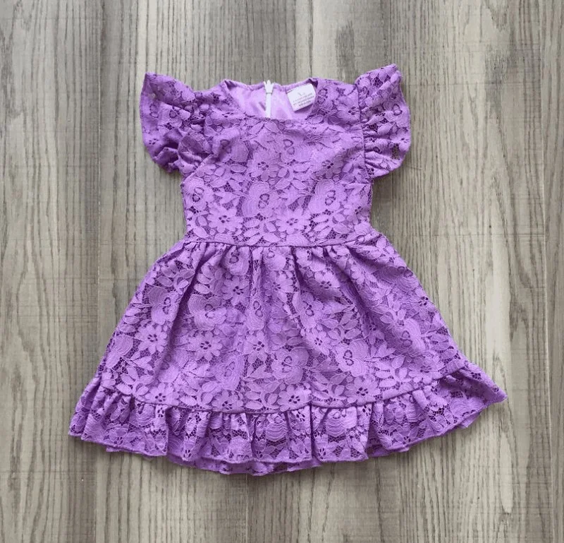 Новое поступление летнее кружевное платье для маленьких девочек 6 цветов