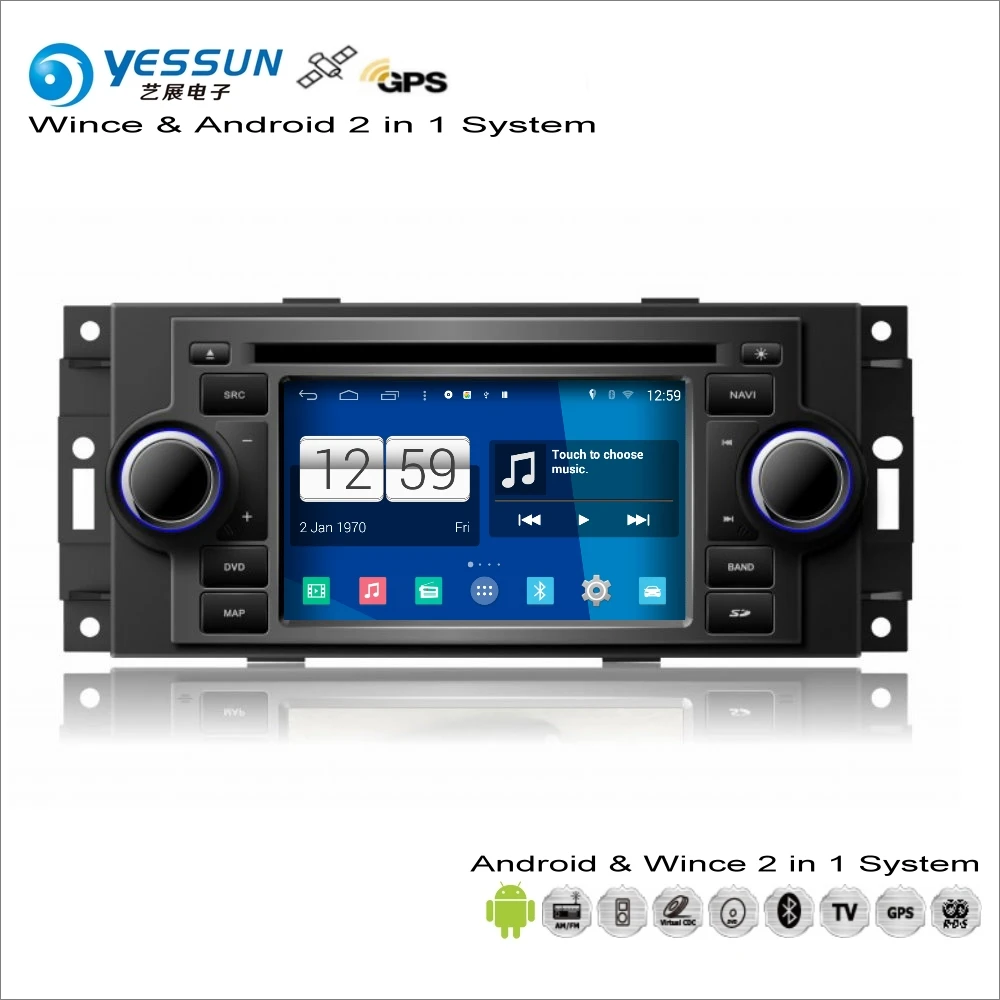 YESSUN для JEEP Compass/Patriot 2008 ~ 2013 Автомобильный Android мультимедийный радио CD DVD плеер gps