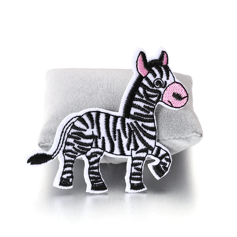 1 шт. нашивки с вышивкой зебры для одежды железные Аппликации наклейки