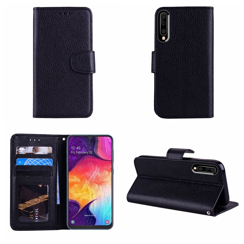 Чехол бумажник из искусственной кожи для huawei P30 Pro Lite P smart 2019 samsung M30 M20 M10 A50 A30 J8 2018 с