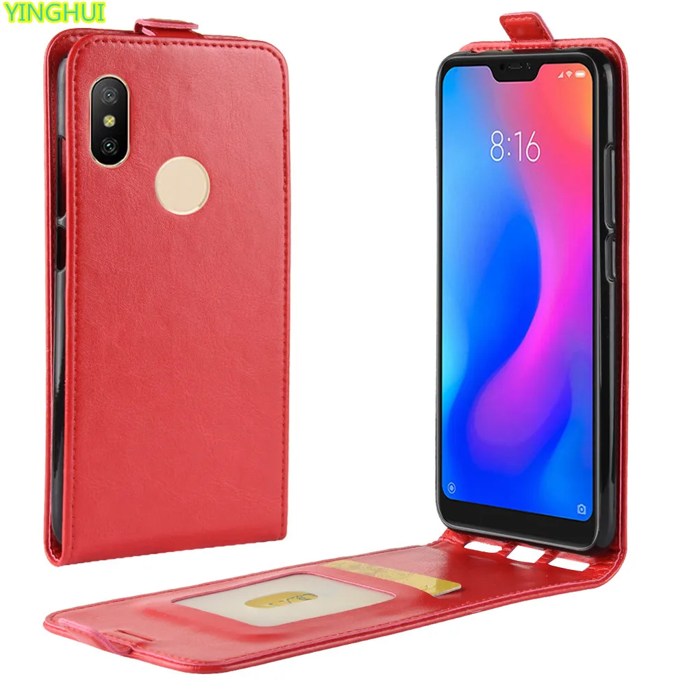 Чехол для телефона Xiaomi Redmi Note 6 Pro роскошный кожаный Вертикальный флип-кошелек