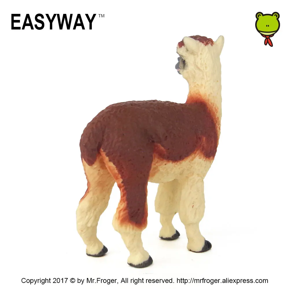 Фигурки героев фигурок зоопарка EASYWAY альпака пластиковые модели животных милые