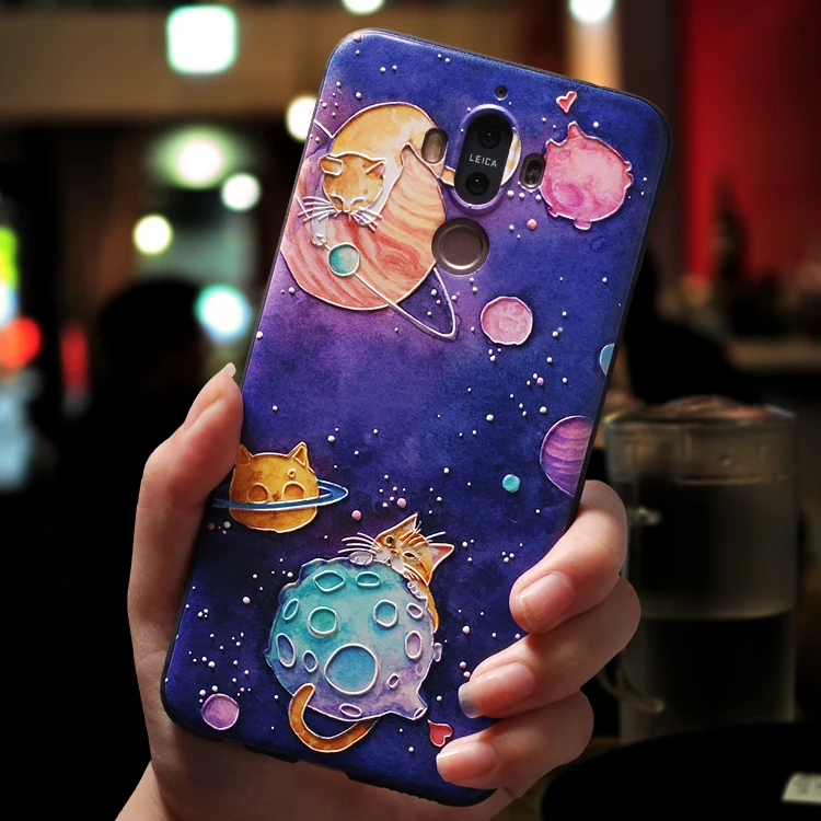 Мягкий 3D с тиснением и изображением чехол s для huawei P20 P10 P9 P8 Коврики 20 10 Lite Pro Nova 3 3i Coque для huawei Honor 8X 6A 7A Pro 9 Lite 10 Чехол