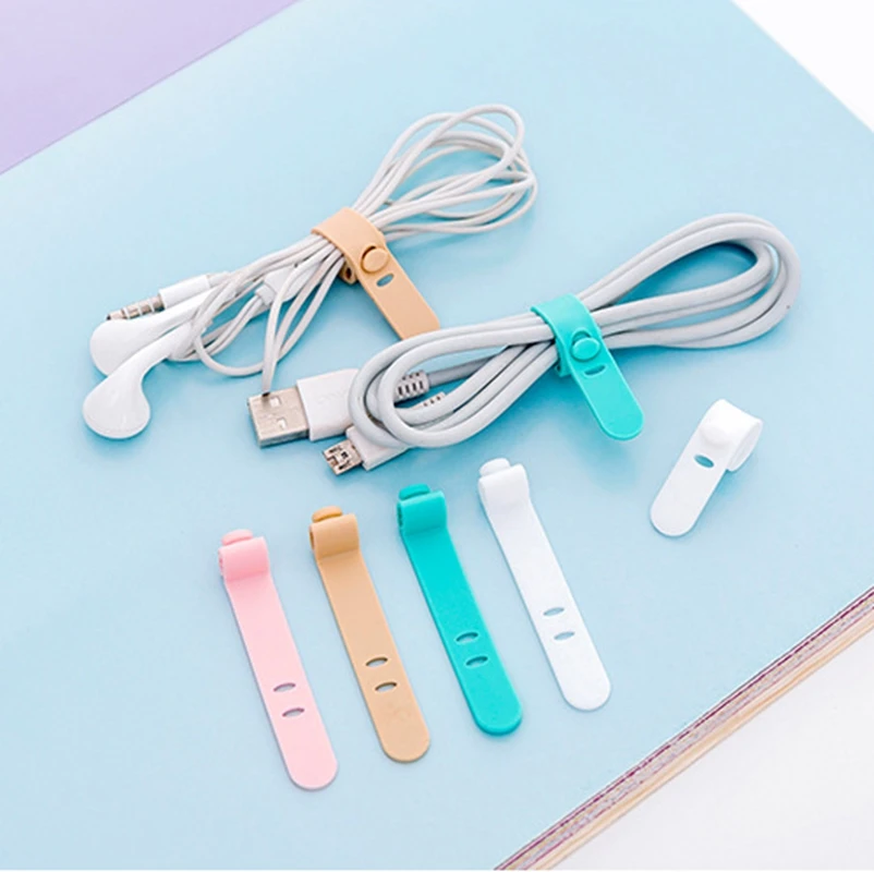 Kawaii Silicon 4 шт. устройство для сматывания кабеля для мобильного телефона USB крепление кабеля Кнопка Органайзер провод Гарнитура держатель линия намотка сумка Клип сортировка