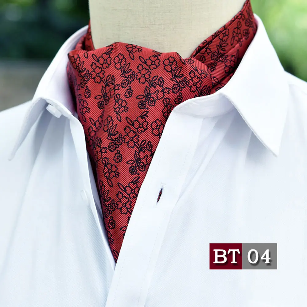 Мужские галстуки с цветочным принтом галстук Аскот шарфы для свадебной