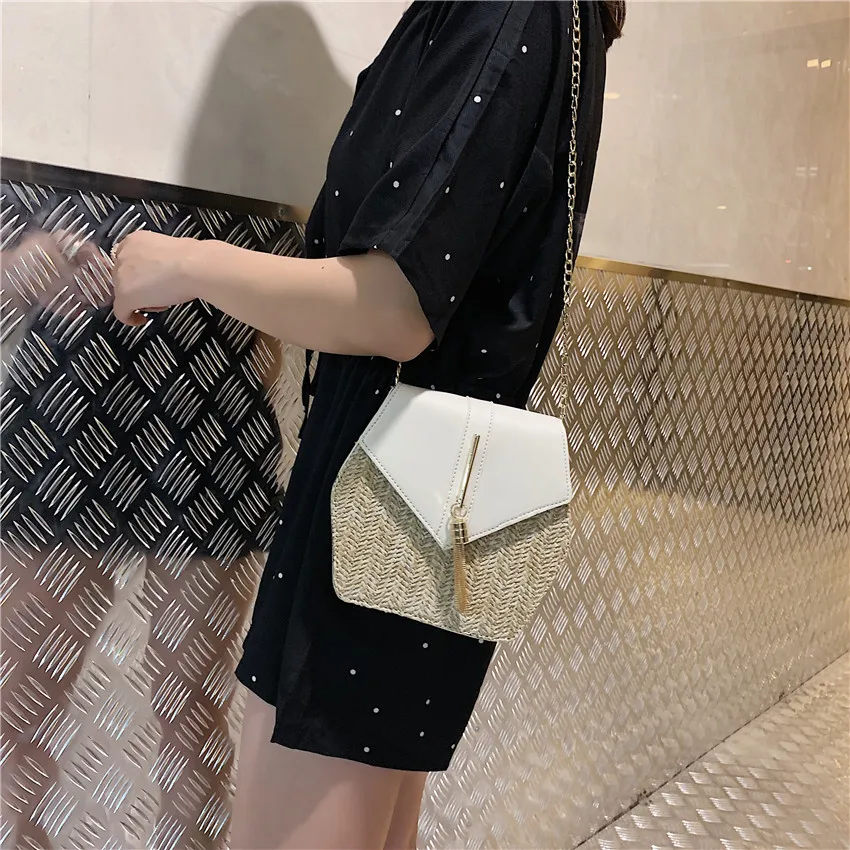 Женская сумка на плечо плетеные пляжные сумки из ротанга с кисточками 2019|Сумки