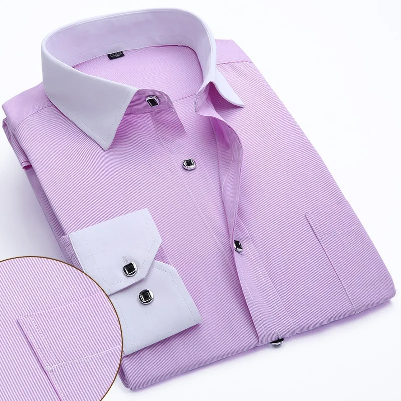 Качество Марка Camisa Masculina рубашка с длинными рукавами Для мужчин Slim Fit Дизайн Формальные Повседневное Мужской Мужская классическая рубашка брендовая мягкая удобная