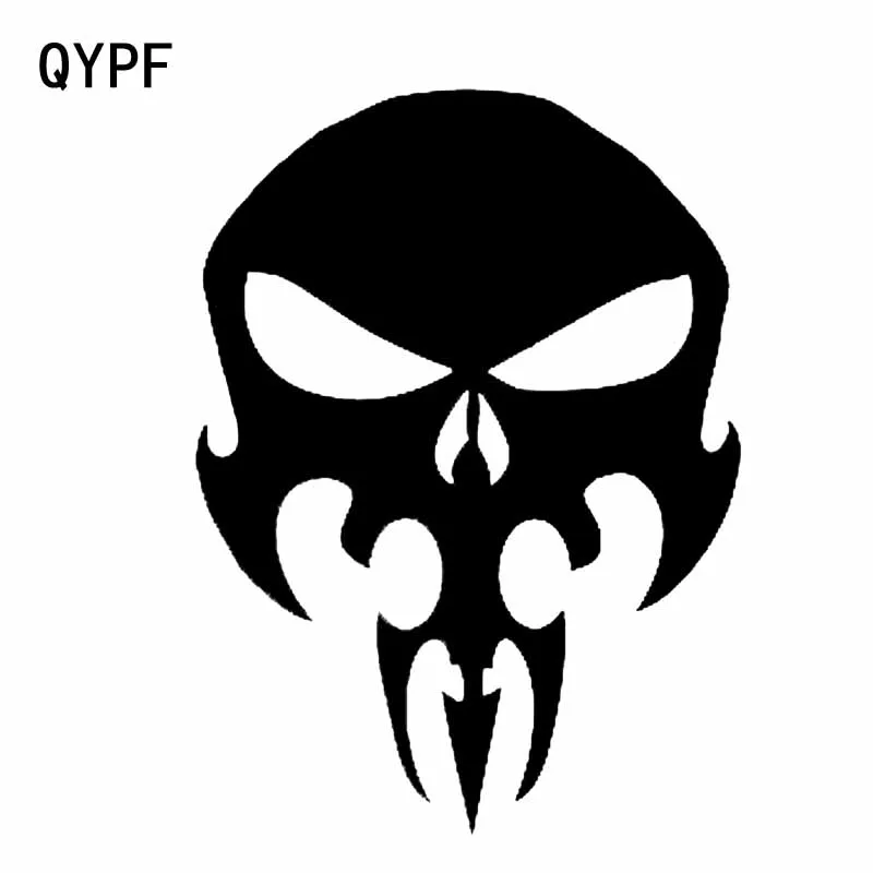 

QYPF 12.4*16.9CM Interesting Skull Skeleton Graphic Car Sticker Vinyl Motorcycle Bicycle Accessories Decoration C16-0163