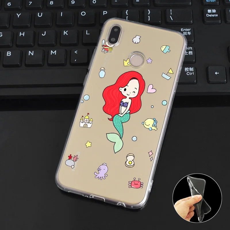 DREAMFOX M550 Принцесса Ариэль русалка Мягкий ТПУ силиконовый чехол для huawei Honor 6A 6C 7X9 10
