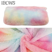 45150cm winter plush fabric rainbow color warm fabric for diy home textile clothes toy crafts sewing artificial fur fabric