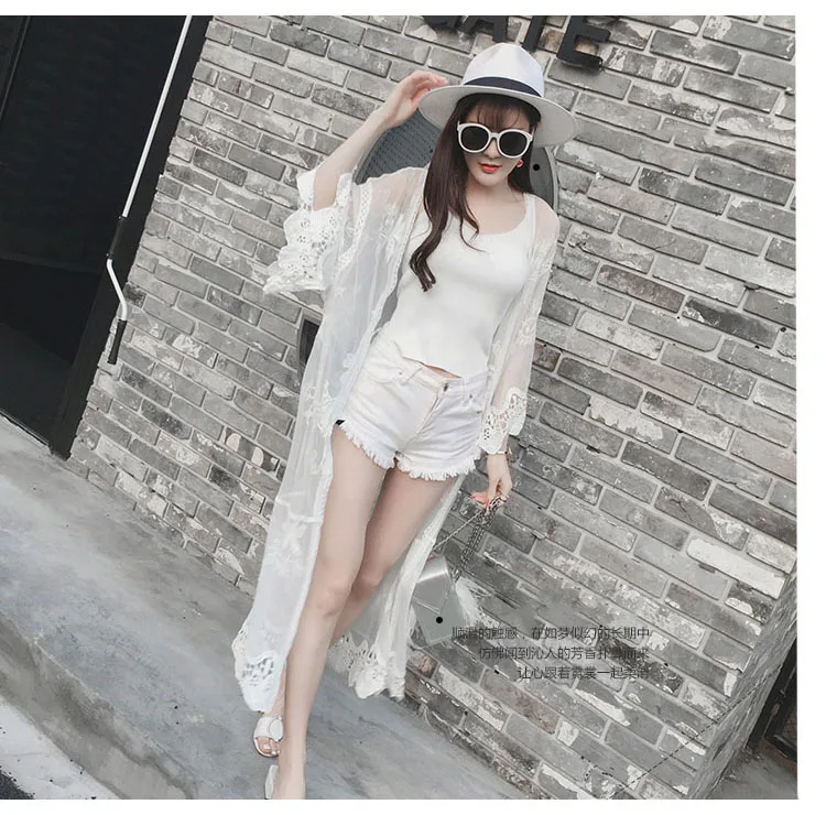 Coswe белый купальный пляжный кардиган пикантные Для женщин видеть сквозь крышка |