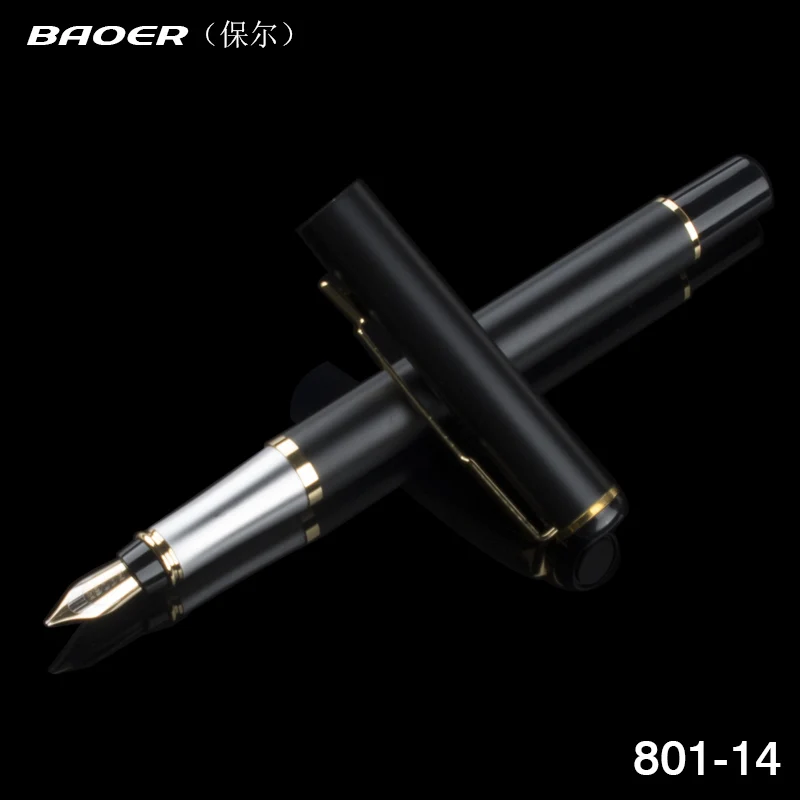 BAOER 801 милые 9 цветов Бизнес СРЕДНИЙ ФОНТАН ручки новая Бизнес школьная Ручка для офиса - Цвет: N
