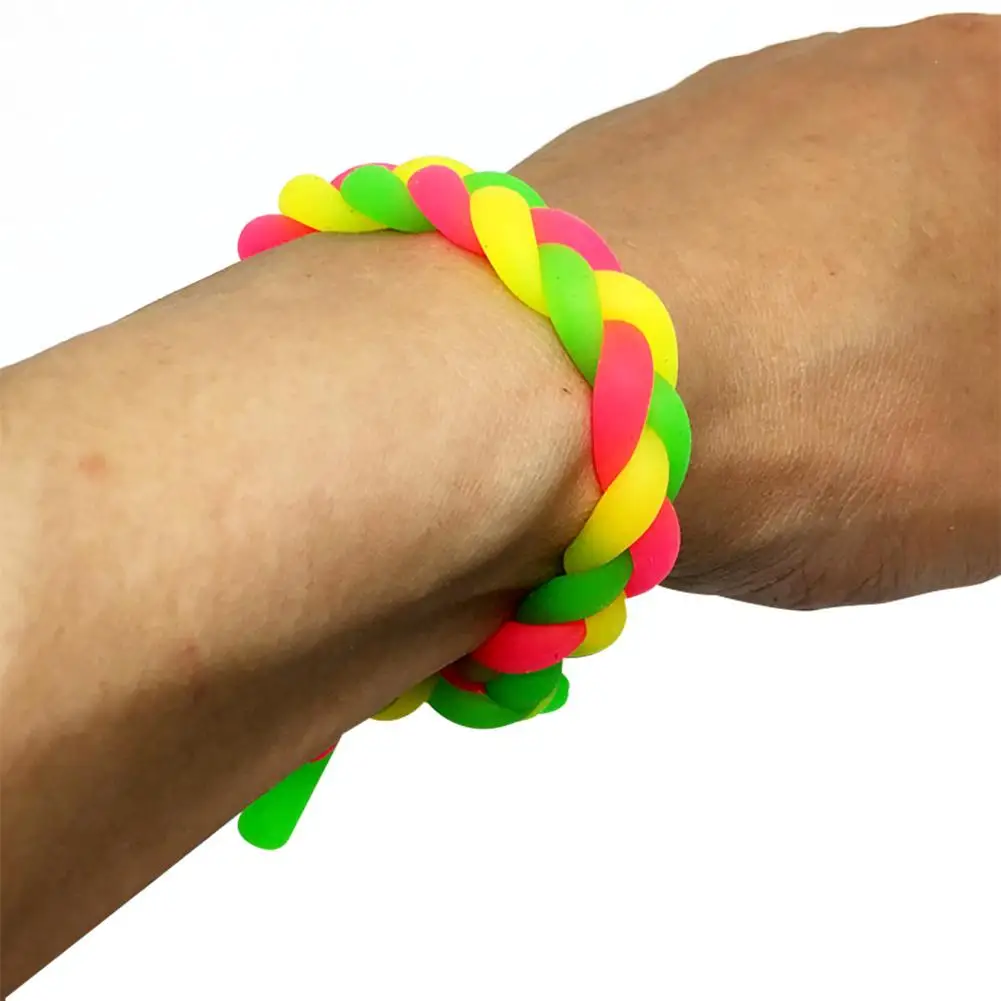 16PCS Anti-stress Decompression Rope TPR Soft Rubber Noodle Adult Anti-anxiety Toy Elastic Children Gift Wholesale | Игрушки и хобби