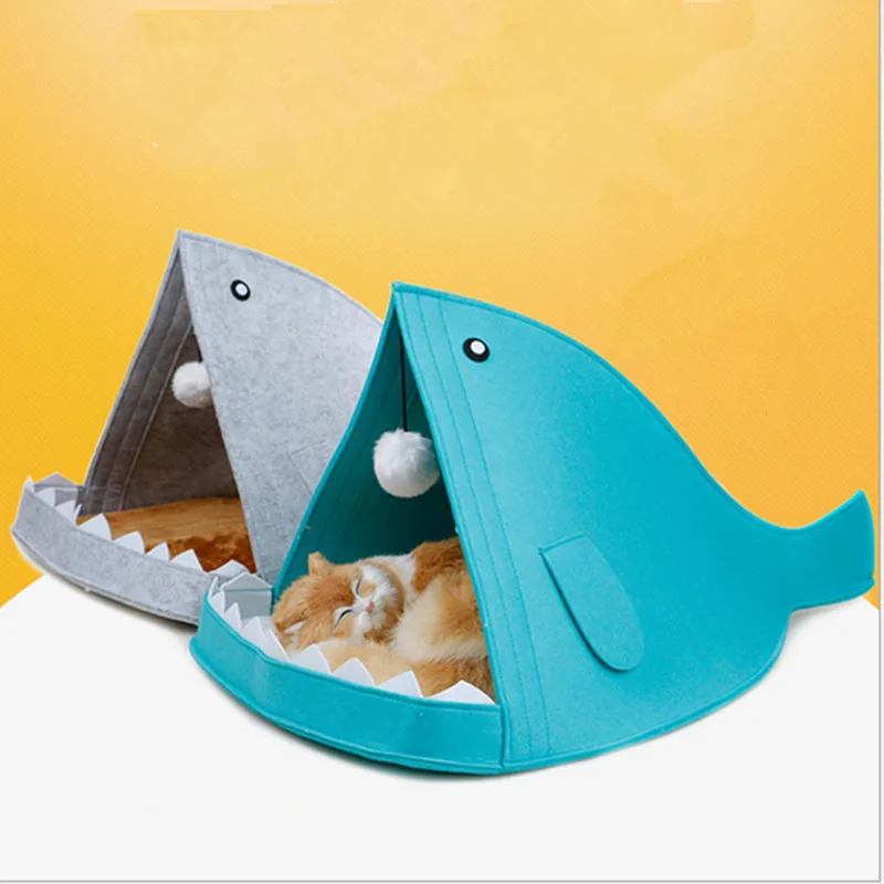 Собачий домик для больших собак Теплый Акулий палатка войлочный хлопок