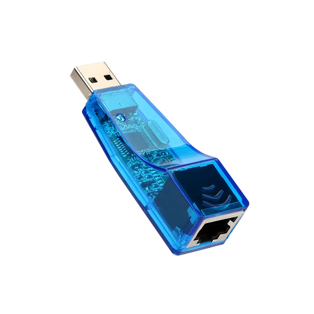 Лидер продаж 2017 сетевая карта USB 2 0 к LAN RJ45 Ethernet 100 Мбит/с адаптер синего цвета для