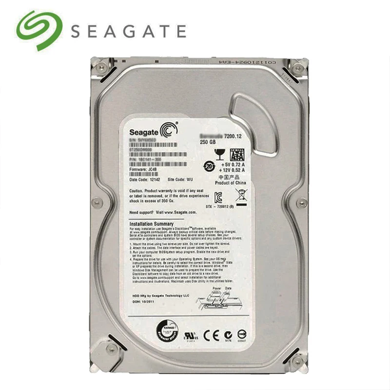 Внутренний механический жесткий диск Seagate для настольных ПК 250 ГБ 3 5 дюйма SATA 1 HDD