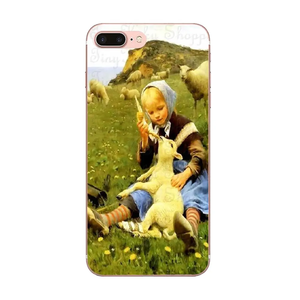 Soft Phone Case Cover For Huawei P7 P8 P9 P10 P20 P30 Lite Mini Plus Pro 2017 2018 2019 Sheep Pattern Rubber Tpu | Мобильные