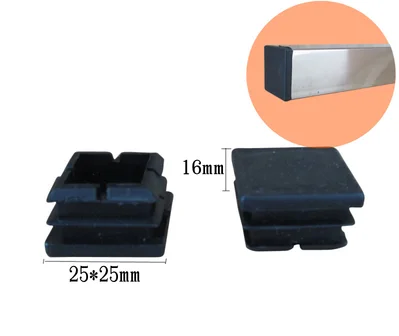 pe insert Алюминий 25x25 мм квадратная труба фитинги трубчатый зажим держатель соединитель локоть тройник одежда полка Соединительный соединитель отображения Stora - Цвет: pe insert