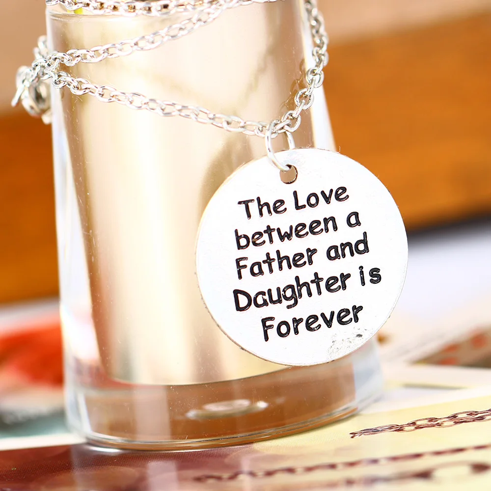 Посеребренная Подвеска Bespmosp для влюбленных отцов дочери ожерелье семьи папы