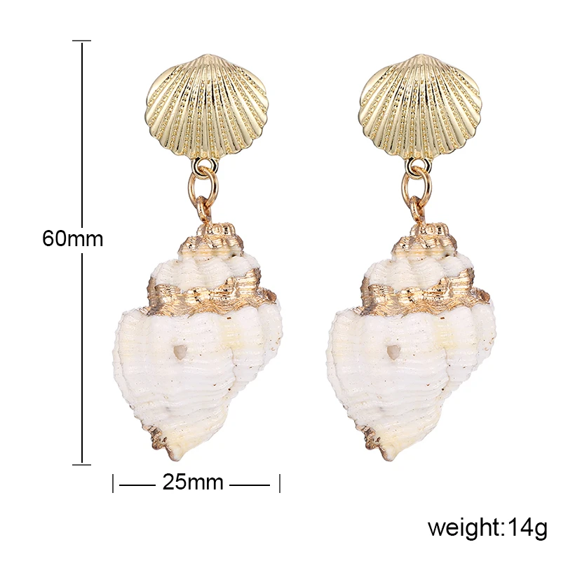 Женские серьги-капли из ракушек Sea Conch новые серьги-подвески в виде большого круга