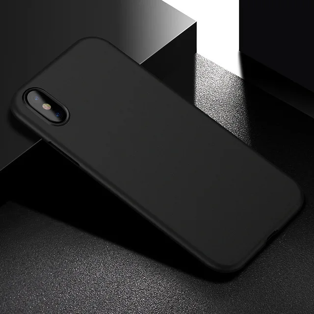 Cafele ультра тонкий чехол для телефона для iPhone X чехол 0,4 мм Матовый Жесткий PP чехол для Apple iPhone X задняя крышка против отпечатков пальцев - Цвет: Черный