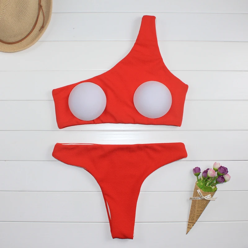 Бикини с высокой талией 2017 Женский пуш ап купальник зеленый черный красный