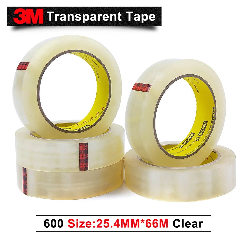 

Прозрачная пленочная лента 3M 600, скотч высокой производительности 25,4 мм * 66 м/10 рулонов/Лот