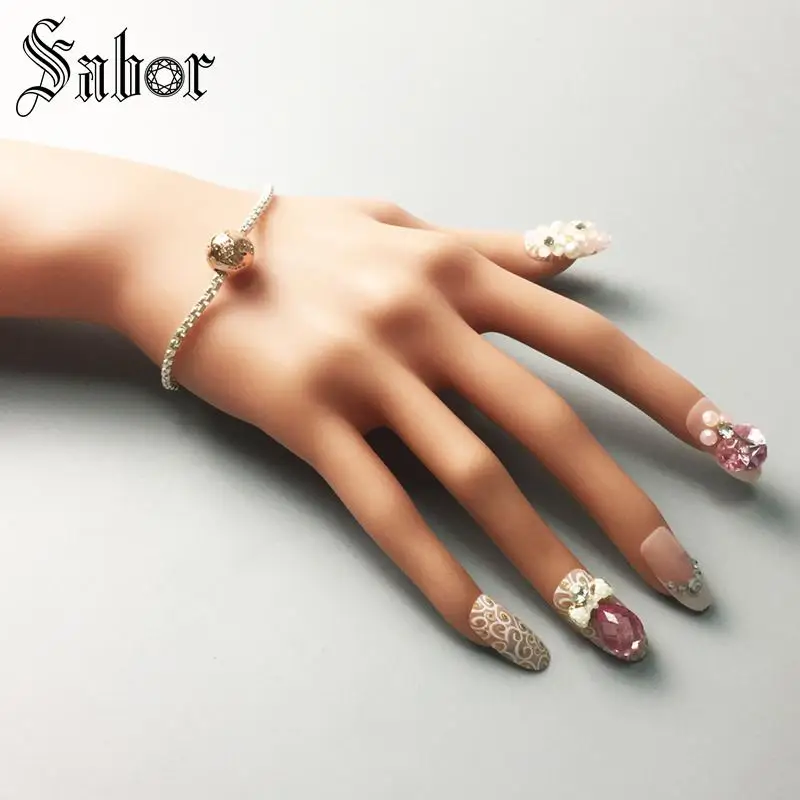 Розовое золото Цвет Детские бусины &quotследы&quot самые модные DIY Карма Подарок для