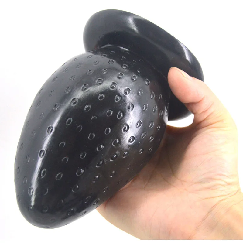 FAAK Strawberry Super Big Anal Plug Butt Silicone Suction Cup Booty Beads Unisex Sex Toys for Man and Women | Красота и здоровье