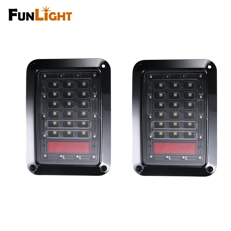 

Clear Lens Tail Light Brake Reverse Light Rear Back Up Turn Singal Lamp for 07-17 Jeep Wrangler JK & JK Unlimited