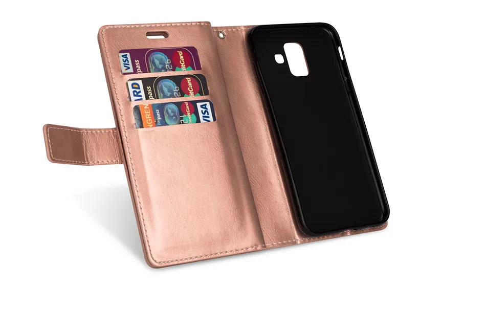 Для Samsung Galaxy A6 Plus Hoesjes Samsung Galaxy A6 кожаный чехол флип Бумажник Обложка для Coque Samsung A6 телефон случаях