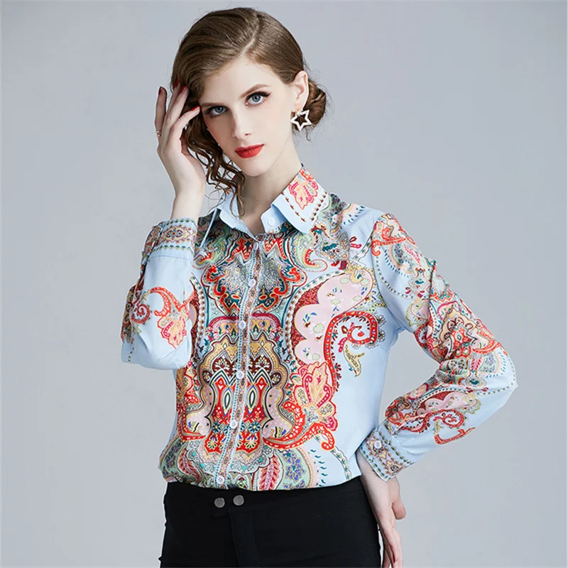 Женская Повседневная Блузка с длинным рукавом элегантная дизайнерская