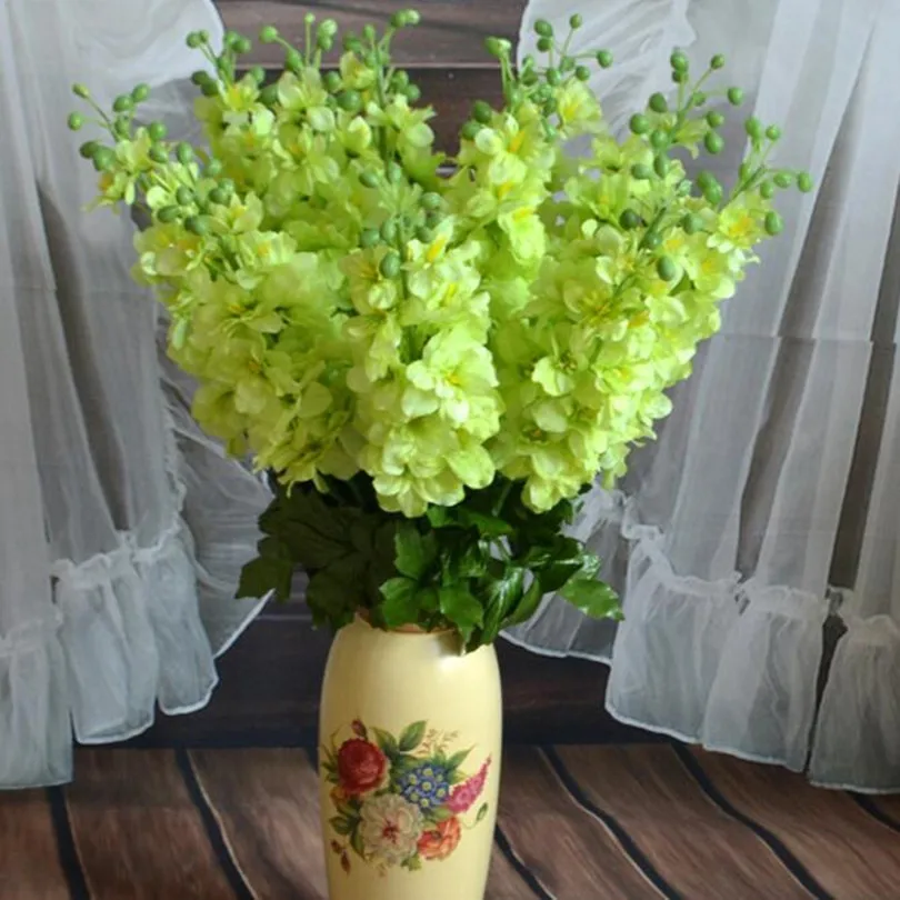 6 шт. Larkspur цветок напольный поддельный Дельфиниум Ajacis искусственные ядовитые травы для свадьбы декоративные цветы