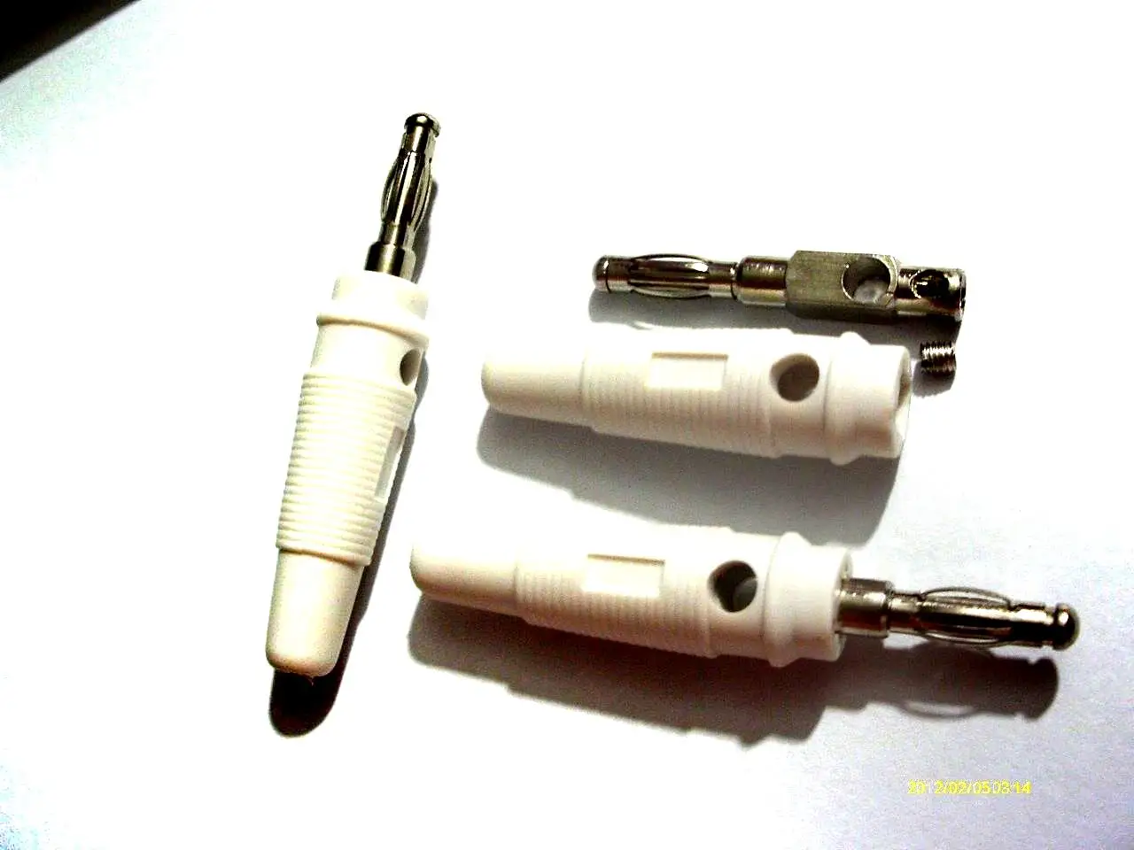 50 шт. белые 4 мм банановые штекерные разъемы|connector 4mm|connector plugconnector banana |