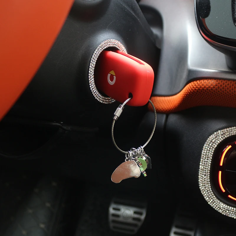 Car Key Bag Silicone protection Case For New Smart 453 Fortwo Forfour Keychain Button Key Remote Cover Styling Accessories