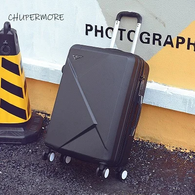 Luggage Легкий вес и компактный прокатный багажные наборы Spinner ABS студенты дорожные сумки 20-26 дюймов кабина пароль чемодан колеса - Цвет: Luggage