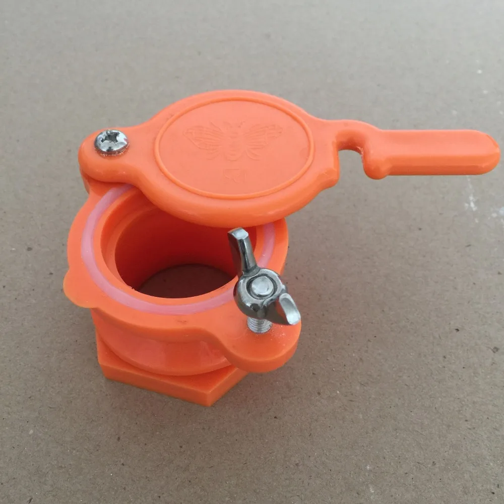 Plastic Orange Медовый встряхиватель клапан с задвижкой для меда 304 нержавеющая сталь/пластик желтый оранжевый белый Пчеловодство инструменты Извлечение розлива улья - Цвет: Plastic Orange