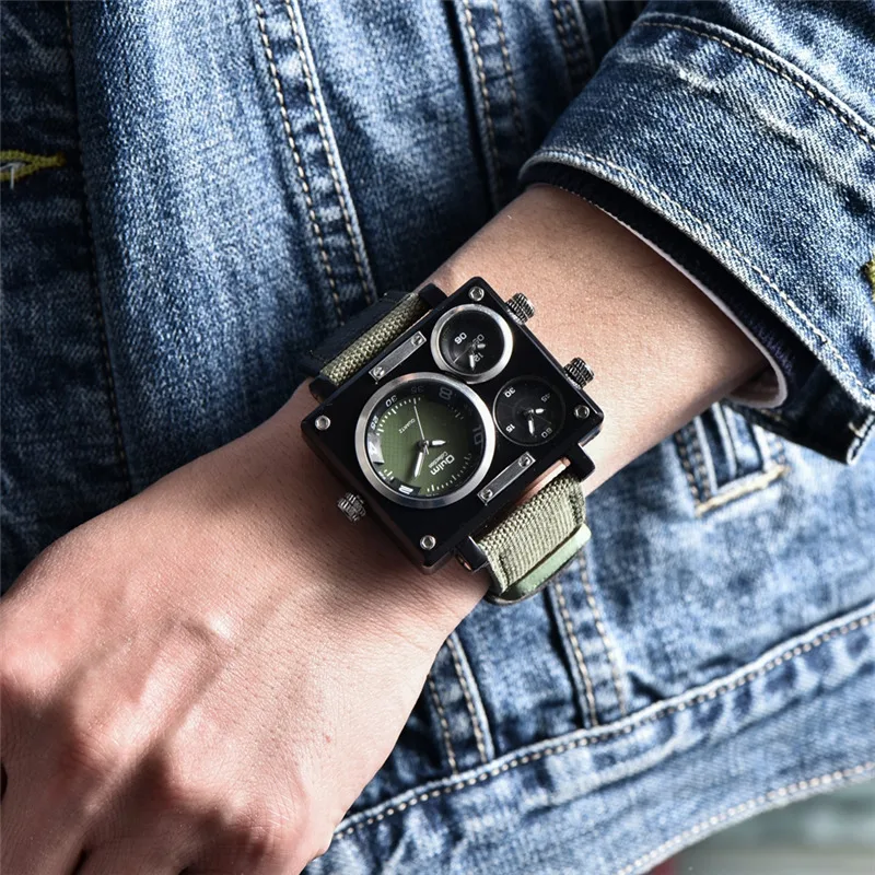 Oulm HP3595 спортивные часы с несколькими часовыми поясами для мужчин люксовый бренд