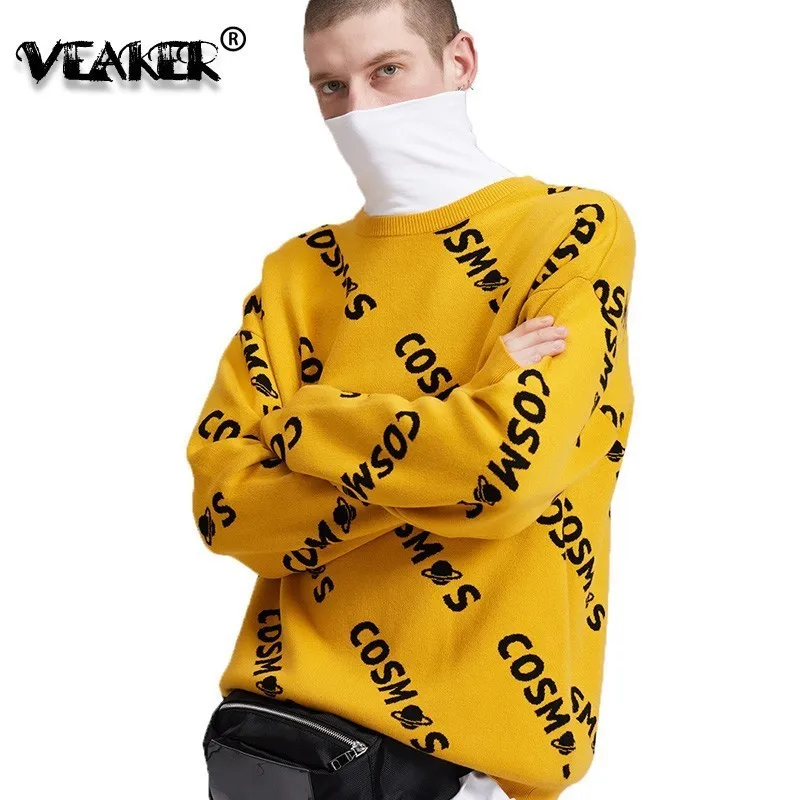 Letter Sweaters Men Autumn Thick Warm Mens Knitted Outerwear Casual Male Sweater Homme Hip Hop Spring Pullovers Clothes | Мужская одежда