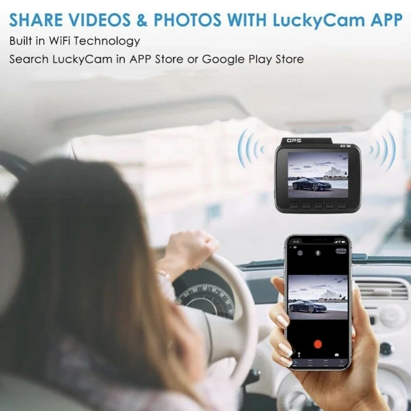 4K тахограф Встроенный GPS Dashcam Видеорегистраторы для автомобилей HD 1080P спереди + VGA