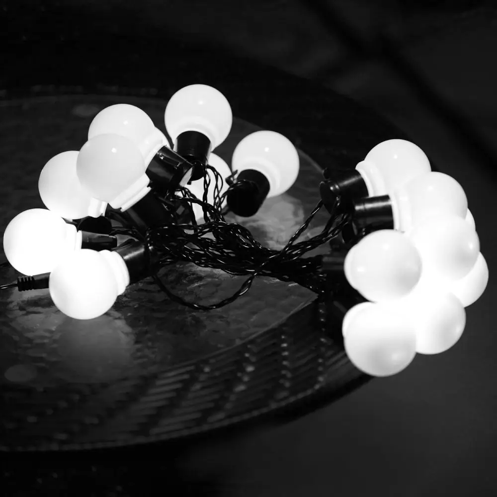 Milky-White Рождественский 20 светодиодов 38 светодиодов шар гирлянда Сказочный светильник вечерние открытый сад дерево свадебное праздничное украшение 5 м 10 м соединительный светильник - Испускаемый цвет: Milky-White