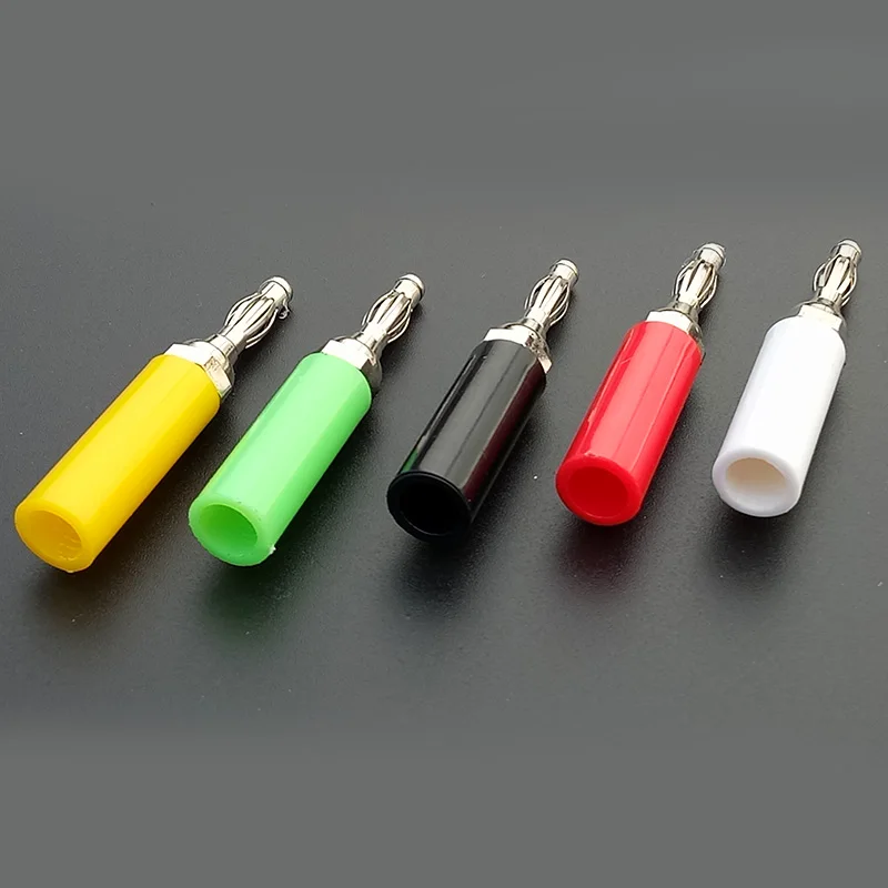 12 шт./лот Банан Мужской обжим Коннектора Banana Plug Jack адаптер Ternimals R Разъем