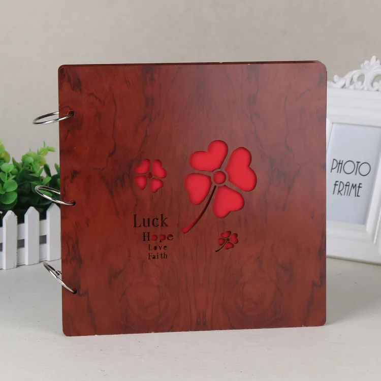 Винтажный фотоальбом сделай сам с покрытием из красного дерева 16 дюймов подарок