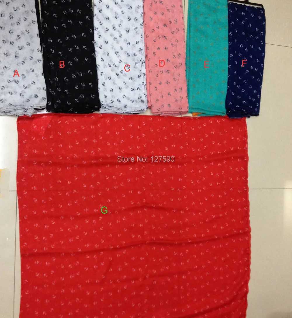2014 New Fashion Women Small Anchor Scarf Accessories Scarves Hijab Voile Infinity Shawl 180*100cm |