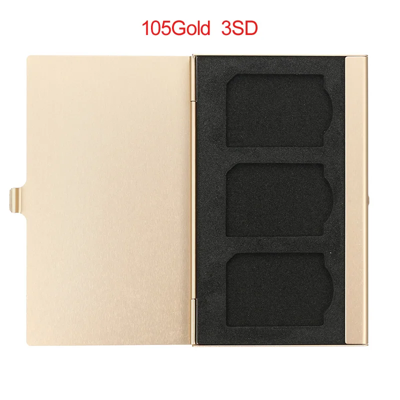105 Алюминиевый Портативный SIM Micro Pin SIM карта Nanocard карта памяти TF карта SDcard Коробка Для Хранения Чехол защитный держатель Серебряный - Цвет: 105