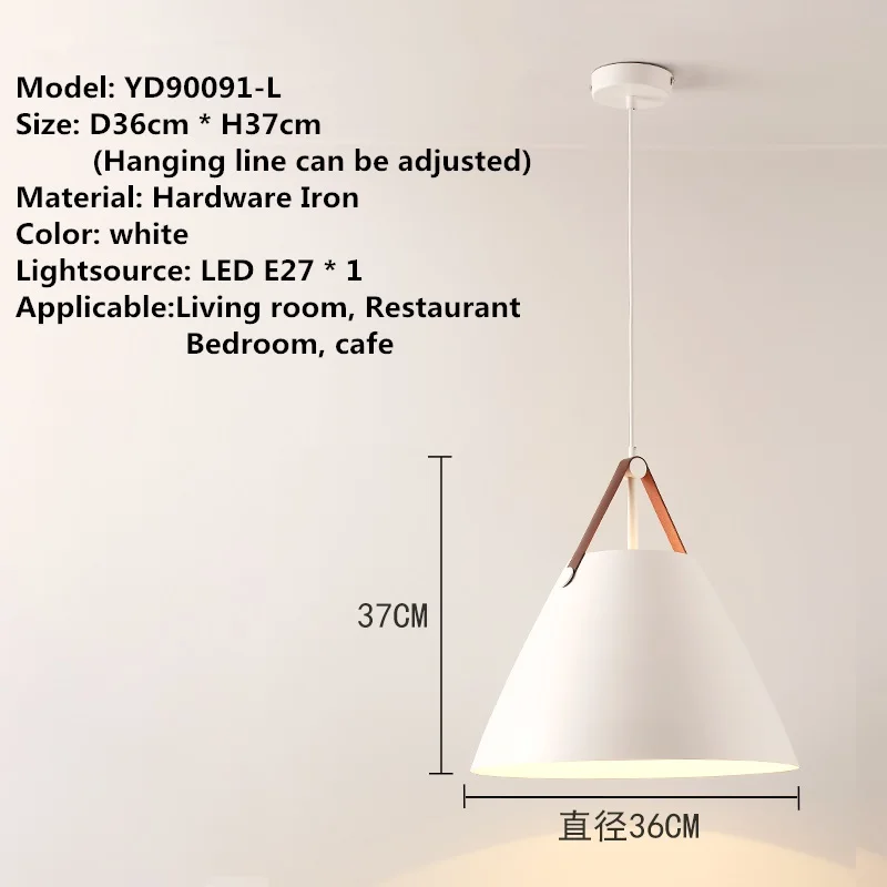 A style white D36cm Современный скандинавский минималистичный креативный подвесной светильник для бара, лампы для гостиной, светильники для столовой, подвесные светильники для ресторана - Цвет корпуса: A style white D36cm
