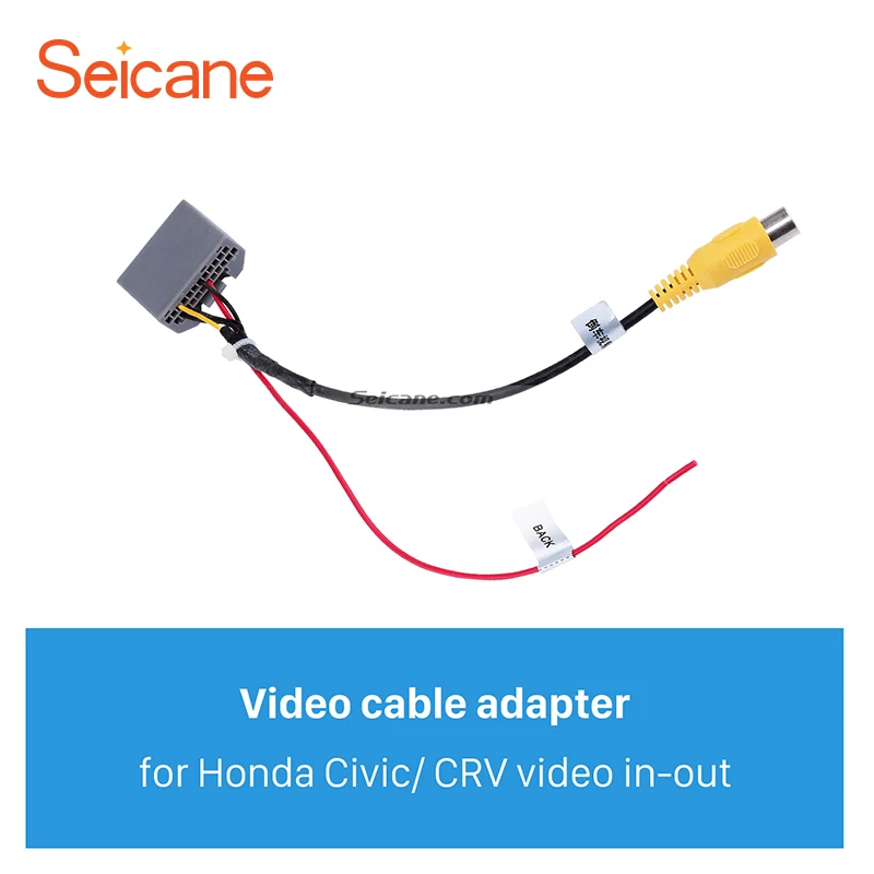 

Seicane clearance Auto Car Audio Cable Plug Adapter for Honda Jazz/Fit Video in-out