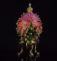 PINK Qifu роскошный ручной работы Металл qifu faberge яйцо жемчужная инкрустация эмаль домашний декор - Цвет: PINK