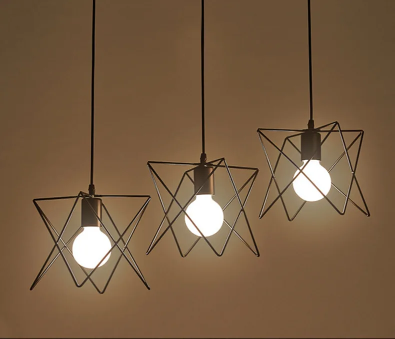 HAIXIANG Nordic Stylish simplicity Creative Lamp retro industrial wind living room Restaurant Bar Iron Pendant Lights | Освещение